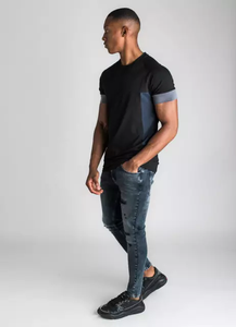 T-shirt de sport en gros pour homme, gris, personnalisé - Product Image 4