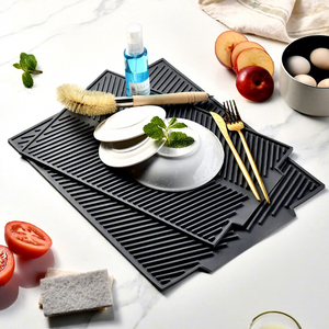 OEM ODM Kitchen Tableware Silicone <strong>Board</strong> <strong>Drain</strong> <strong>Mat</strong> Collapsible Foldable Non-Slip Water Proof Table Place <strong>Mat</strong> - Product Image 1