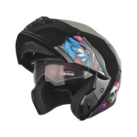 Casque modulaire ABS innovant pour adultes, double visière, déverrouillage rapide, casque ouvert LV115 homologué DOT, toutes motos