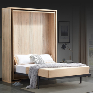 Cama Moderna Oculta Tipo Murphy en Oferta, Tamaño Queen, Montada en la Pared con <span class=keywords><strong>Librero</strong></span> para Sala de Estudio, Fácil de Ensamblar - Product Image 4
