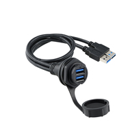 Conector Impermeable con Rosca Macho y Hembra, Conector Hembra USB 3.0, Cable USB 3.1 de 1M/2M