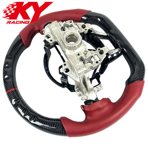 พวงมาลัยรถสปอร์ตหนังสีแดงคาร์บอนไฟเบอร์แบบกำหนดเอง เหมาะสำหรับ Acura TL TLX TLX-L TSX MDX RDX ILX ZDX NSX - Product Image 3