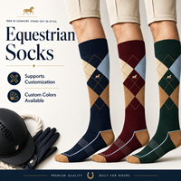 Calcetines de equitación de compresión personalizados, absorbentes del sudor, hasta la rodilla, de alto rendimiento, para montar a caballo.