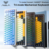 Clavier mécanique sans fil AULA F65 65% Layout Hot-Swap Gasket-mounted PBT LED RGB Gaming Keyboard