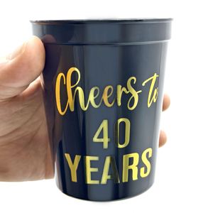 Vasos de Plástico PP Ecológicos de 16 Onzas, Estilo Americano, para Fiestas de 40 Cumpleaños, Despedidas de Soltera - Product Image 5