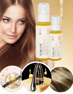 Toptan yüksek kaliteli organik saf besleyici pürüzsüz saf saç serumu Keratin ve Argan yağı