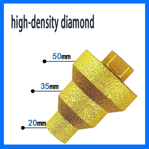 Broca escalonada de diamante <span class=keywords><strong>para</strong></span> perforar agujeros en mármol, cerámica, azulejos, piedra sinterizada y Dekton, compatible con <span class=keywords><strong>taladro</strong></span> eléctrico y amoladora angular - Product Image 3