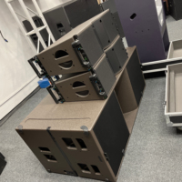LS228 2700W Double caisson de basses de 18 pouces actif passif professionnel DJ Caisson de basses en néodyme pour système de sonorisation Concert en plein air Système de sonorisation