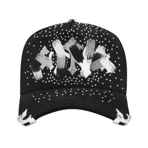 Nuovo Arrivo Cappellino da Baseball X Regolabile di Lusso con Visiera in Camoscio a Righe, Logo Ricamato a Croce con Motivo Piccione e Gesù Personalizzato, Brillante - Product Image 3