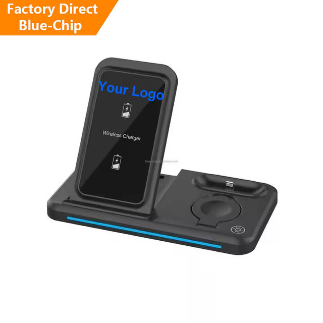 Wholesale Table Desk High Quality Smart Phone 2025 New Charging Station Folding Wireless Charger 3 in 1 Charger for Table