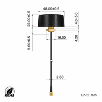 Antenne WiFi 2,4 GHz 5,8 GHz à fixation par vis, double bande, étanche, type Puck, pour routeur et appareil IoT