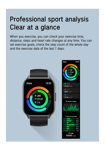 P95 BT Smart <b>Watch</b> with Compass & Sleep Tracker TFT Display Magnetic Charging Mobile Phone App Connectivity Fitness Monitor - Product Image 6