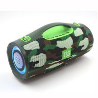Altavoces portátiles a prueba de agua con diente azul, con luz LED, BT, estéreo, graves, tela BT, altavoces activos de gran venta