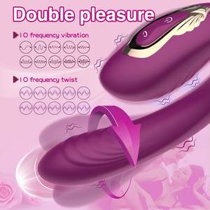 Verdrehter C-förmiger Clip Kabelloser Fernbedienungs-Vibrator Tragbarer Paar-Resonanz Doppelköpfiger Vibrationsmassager für Frauen - Product Image 4
