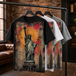 2026 Summer New Arrival Men's Oversized Character Print Crew Neck Short Sleeve Knitted 100% Cotton Hip Hop <strong>T</strong>-<strong>Shirt</strong> Eco-Friendly - Product Image 1