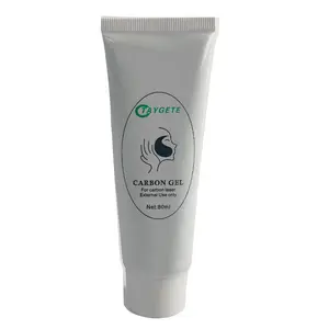 Gel de carbono para rosto, creme peeling para peeling de pele com laser Nd Yag Pico, 80g, creme para clareamento e rejuvenescimento da pele, preta, encolhível e preta