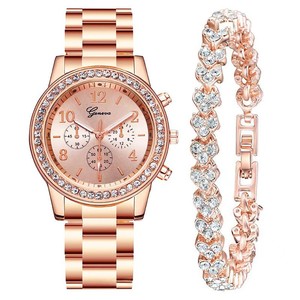 Wholesale Fashion Jewelry Gift <strong>Set</strong> 14K <strong>Gold</strong> Ladies <strong>Watch</strong> Diamond Jewelry <strong>Set</strong> for Women - Product Image 4