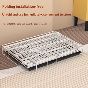 Jaula de Metal Resistente para <span class=keywords><strong>Conejos</strong></span>, Fácil de Limpiar, Plegable, Tamaño Mediano, para <span class=keywords><strong>Conejos</strong></span> de Orejas Caídas, Jaula Comercial para Gatos, para Interiores y Exteriores - Product Image 4