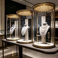 Vitrine à bijoux GZowin avec éclairage LED, robuste, légère, durable, écologique, recyclable, imperméable, personnalisable