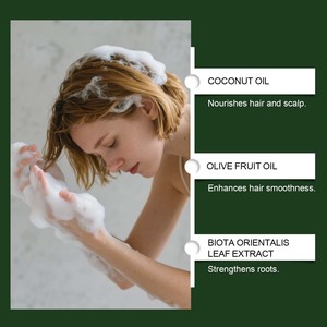 Natural Shampoo <b>Soap</b> With the Herbal Essence of Cypress Leaves and Wolfberry for Strengthening Hair Making It Smooth and Shin - Product Image 5