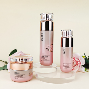 New mỹ phẩm sang trọng hồng Rose Gold Chai Thủy Tinh Set chăm sóc da container với nắp đậy và Lotion bơm chai - Product Image 3