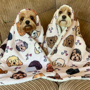 ผ้าห่มสุนัขพิมพ์ลายผ้าสักหลาดขนแกะขนาดออกแบบได้ตามต้องการ - Product Image 6