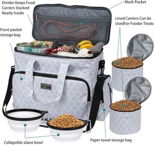 Dog Travel <b>Bag</b> Weekend Pet Travel Set for Dog and <b>Cat</b> Airline Approved <b>Tote</b> Organizer for supplies with Multi-Function Pockets - Product Image 4