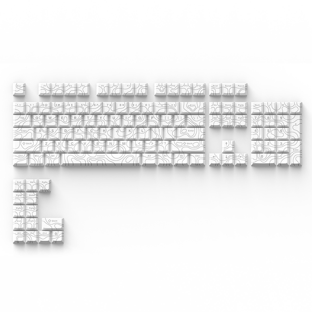 Oshid 2026 Hot Sale Contour Lines Shine Through Gaming Keycaps Cherry Profile RGB Lighting Custom Keycaps