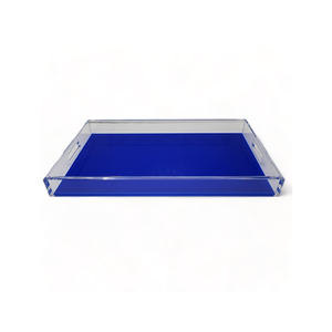 Bandeja <span class=keywords><strong>de</strong></span> servicio <span class=keywords><strong>de</strong></span> plástico decorativa <span class=keywords><strong>de</strong></span> acrílico transparente personalizada para alimentos - Product Image 3