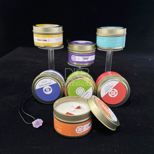 Pot en verre luxueux Décoration de la maison pour Thanksgiving Vacances Yoga Aroma Guérison spirituelle Cristal 7 chakras Aromathérapie Fait à la main - Product Image 4