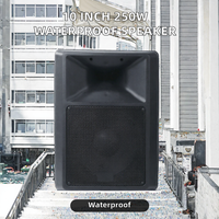 Speaker PA Pasif FUNINC FN-10250 10 Inch 250W Tahan Air, Kotak Suara Public Address dengan Kabinet Kayu untuk Audio Luar Ruangan
