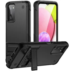 Hybrid 2 en 1 PC + TPU armor antichoc defender case back cover with kickstand for Moto G stylus 5G Samsung A03s A33 A52 A53 A73
