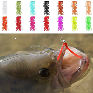 Matériel de montage de mouches Squirmy Wormy Sanjuan Worm, corps de mouche pour montage, appât de pêche à la mouche pour <span class=keywords><strong>truites</strong></span>, Squirminator Worms, rouge fluo noir - Product Image 3