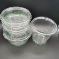16 oz Compostable 100% Biologisch afbreekbare PLA Plastic Bekers Transparant Rond Voedsel PLA Biologisch afbreekbare Deli Bakjes met Deksel