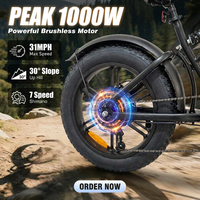 Vélo électrique à pneus larges OBX G60 pour dropshipping, 1000W 48V 20Ah, pour les vendeurs de boutiques en ligne, entrepôt en Californie, États-Unis