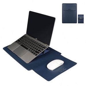 Custom 3-In-1 Bag Stand <b>Mouse</b> Pad 11-16 Inches Pu Leather <b>Laptop</b> Sleeve Case Handmade Company Promotional Gifts - Product Image 3