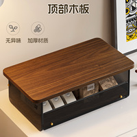 Support de rangement pour machine à café sur comptoir, double support en bois pour tasses à eau, organisateur de tasses anti-poussière pour comptoir de bar, ustensiles à café