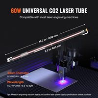 Tubo láser Sihao CO2 40W 50W 60W 80W 100W 130W 150W Potente vidrio de 700mm a 1830mm de longitud 80mm de diámetro para máquina cortadora de grabado
