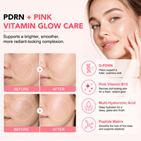 YECUCE 60ml Soin du visage raffermissant hydratant Ampoule PDRN Complexe vitaminique rose Sérum facial avec vitamine B12 et acide hyaluronique