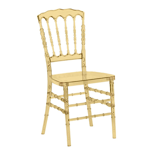 Chaise <span class=keywords><strong>Napoléon</strong></span> en cristal doré transparent, capacité de charge de 150 kg, pour location événementielle commerciale, facile à nettoyer après les événements - Product Image 1