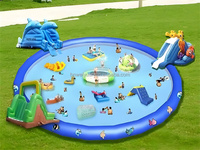 Grande piscine gonflable de toboggan de qualité supérieure, toboggans gonflables, aire de jeux gonflable avec toboggan de piscine pour enfants et adultes