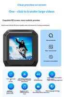 Cámara de Acción de Bolsillo 4K, Cámara Miniatura con Pantalla IPS de 1.5 Pulgadas, Lente Gran Angular de 180°, Grabadora de Video Portátil con WiFi y Aplicación