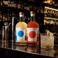 Botol Minuman Keras Kaca Bening 750ml Label Kustom, Botol Anggur Kaca Kosong untuk Vodka Whiskey Brandy