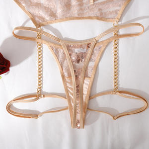 HXZ4632A yeni dans performansı payetler altın iç çamaşırı egzotik striptizci kıyafet kadınlar seksi kostüm iç çamaşırı - Product Image 5