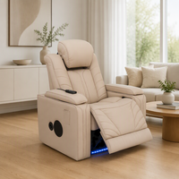 Ensemble de canapés inclinables électriques de luxe avec mécanisme stable, multi-places, mobilier complet