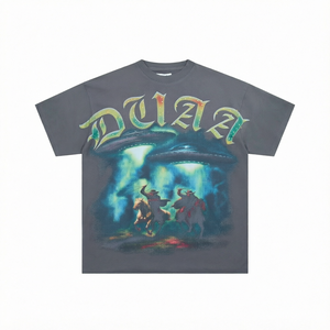 Custom Graphic T-shirt Men's <b>Tshirt</b> Streetwear Oversized Crop Drop Shoulder Heavyweight Vintage Acid Wash t Shirt for Men - Product Image 1