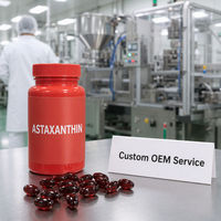 Gélules d'astaxanthine 12 mg Source naturelle 60 unités OEM ODM Complément alimentaire