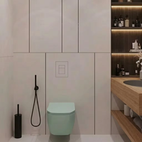 Kit complet de gabarits de découpe de carreaux pour plaque de chasse d'eau dissimulée de toilettes murales, outil de localisation de perçage de carreaux de précision