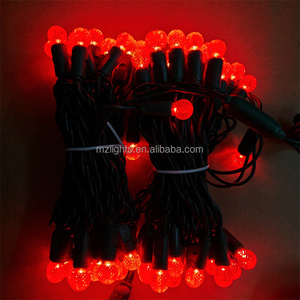 Commercial Outdoor <strong>Orange</strong> 70 Lights G12 <strong>LED</strong> Berry Christmas <strong>String</strong> Light 4'' Spacing - Product Image 6