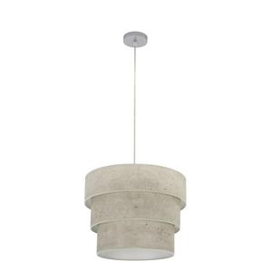 Lámpara colgante triple 1xE27 cromo/cemento gris 40x40 cm - Iluminación decorativa para hogares y espacios contemporáneos. - Product Image 1
